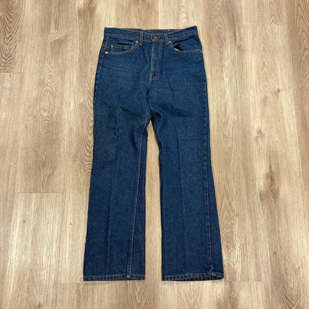 Vintage 80s Levi's 517-0217 Red Tab Bootcut Dark Wash Jeans Men's Size 31x30